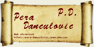 Pera Dančulović vizit kartica